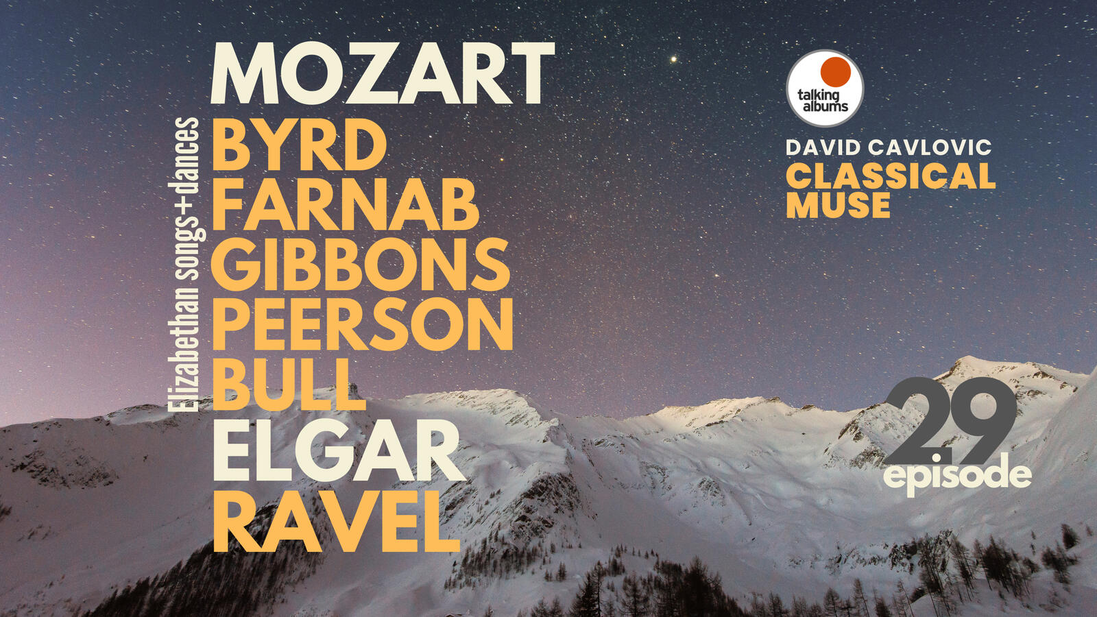 Radio veteran David Cavlovic presents music from his personal collection.